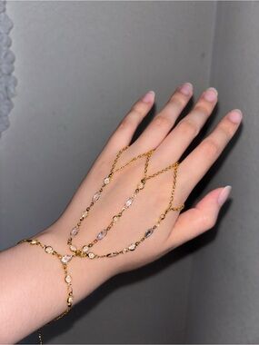 Gold hand chain